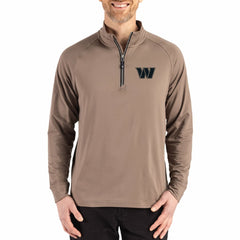 Washington Commanders  Cutter & Buck Adapt Eco Knit Stretch Recycled Quarter-Zip Pullover