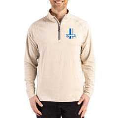 Detroit Lions  Cutter & Buck Throwback Logo Adapt Eco Knit Stretch Recycled Quarter-Zip Pullover