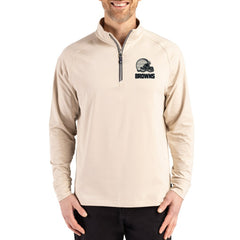 Cleveland Browns  Cutter & Buck Adapt Eco Knit Stretch Recycled Quarter-Zip Pullover
