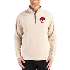 Buffalo Bills  Cutter & Buck Throwback Logo Adapt Eco Knit Stretch Recycled Quarter-Zip Pullover