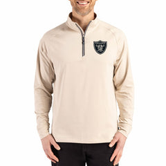 Las Vegas Raiders  Cutter & Buck Adapt Eco Knit Stretch Recycled Quarter-Zip Pullover