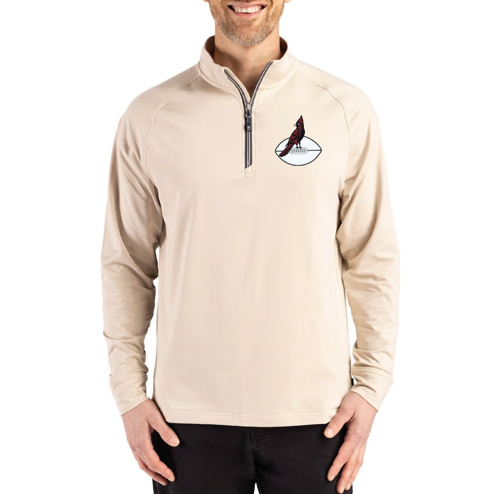 Arizona Cardinals  Cutter & Buck Throwback Logo Adapt Eco Knit Stretch Recycled Quarter-Zip Pullover