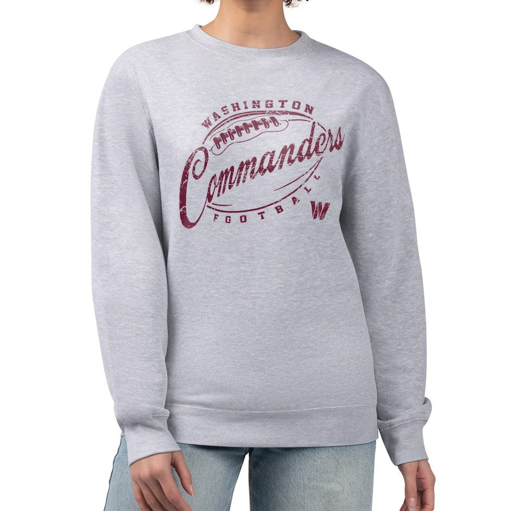 Washington Commanders  G-III 4Her by Carl Banks Women's Distressed Graphics Fleece Pullover Sweatshirt