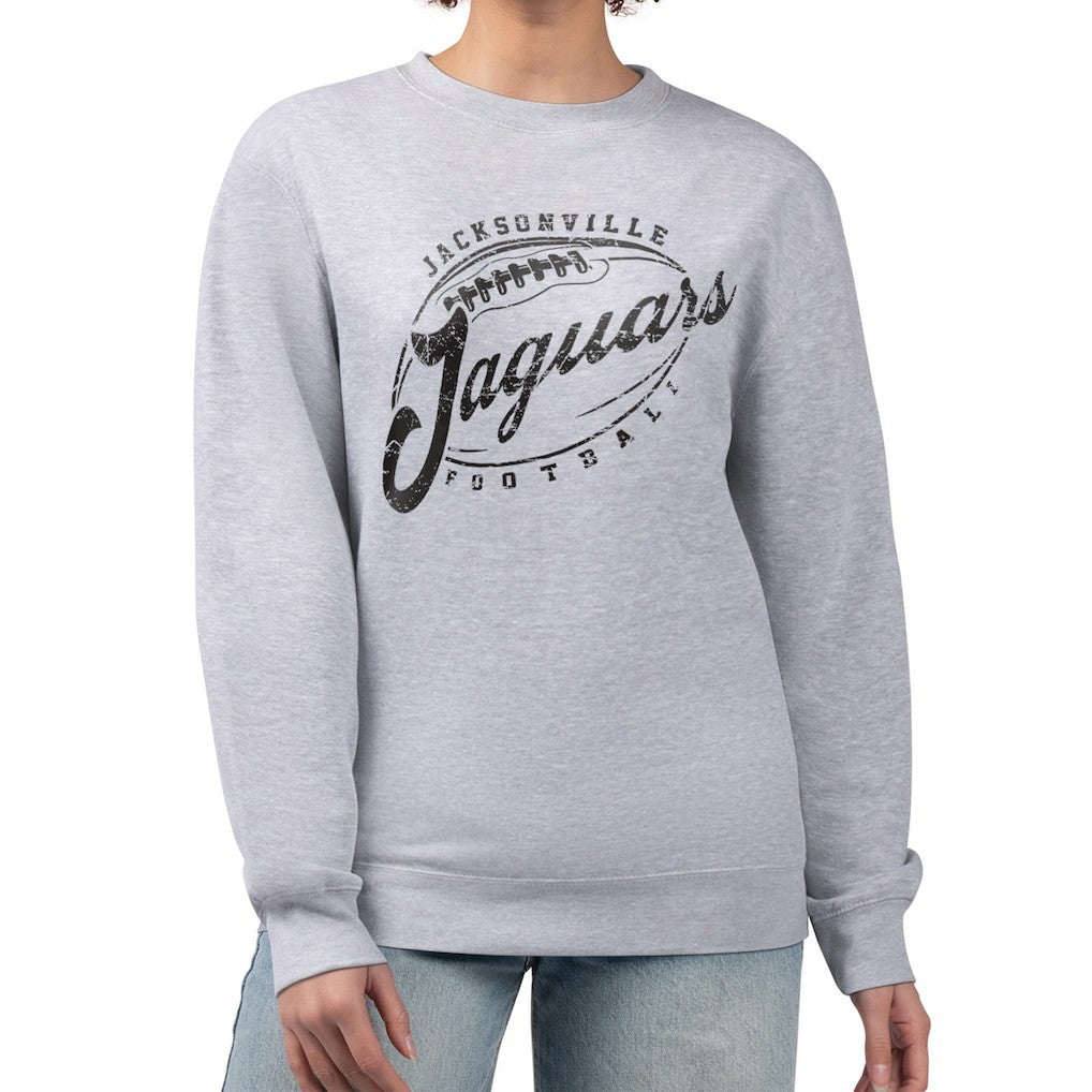 Jacksonville Jaguars  G-III 4Her by Carl Banks Women's Distressed Graphics Fleece Pullover Sweatshirt