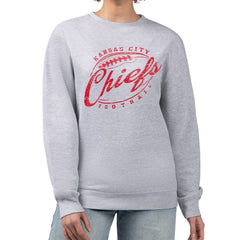 Kansas City Chiefs  G-III 4Her by Carl Banks Women's Distressed Graphics Fleece Pullover Sweatshirt