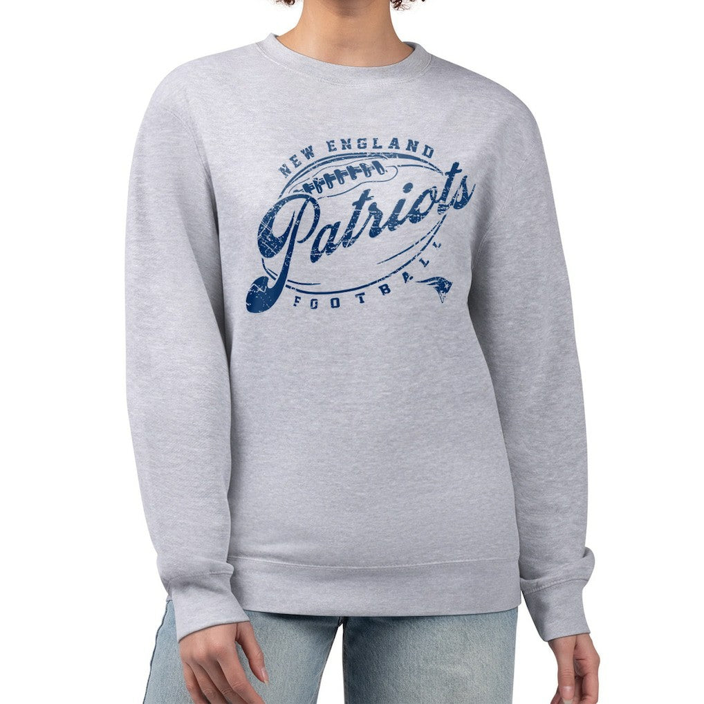 New England Patriots  G-III 4Her by Carl Banks Women's Distressed Graphics Fleece Pullover Sweatshirt