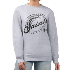 New Orleans Saints  G-III 4Her by Carl Banks Women's Distressed Graphics Fleece Pullover Sweatshirt