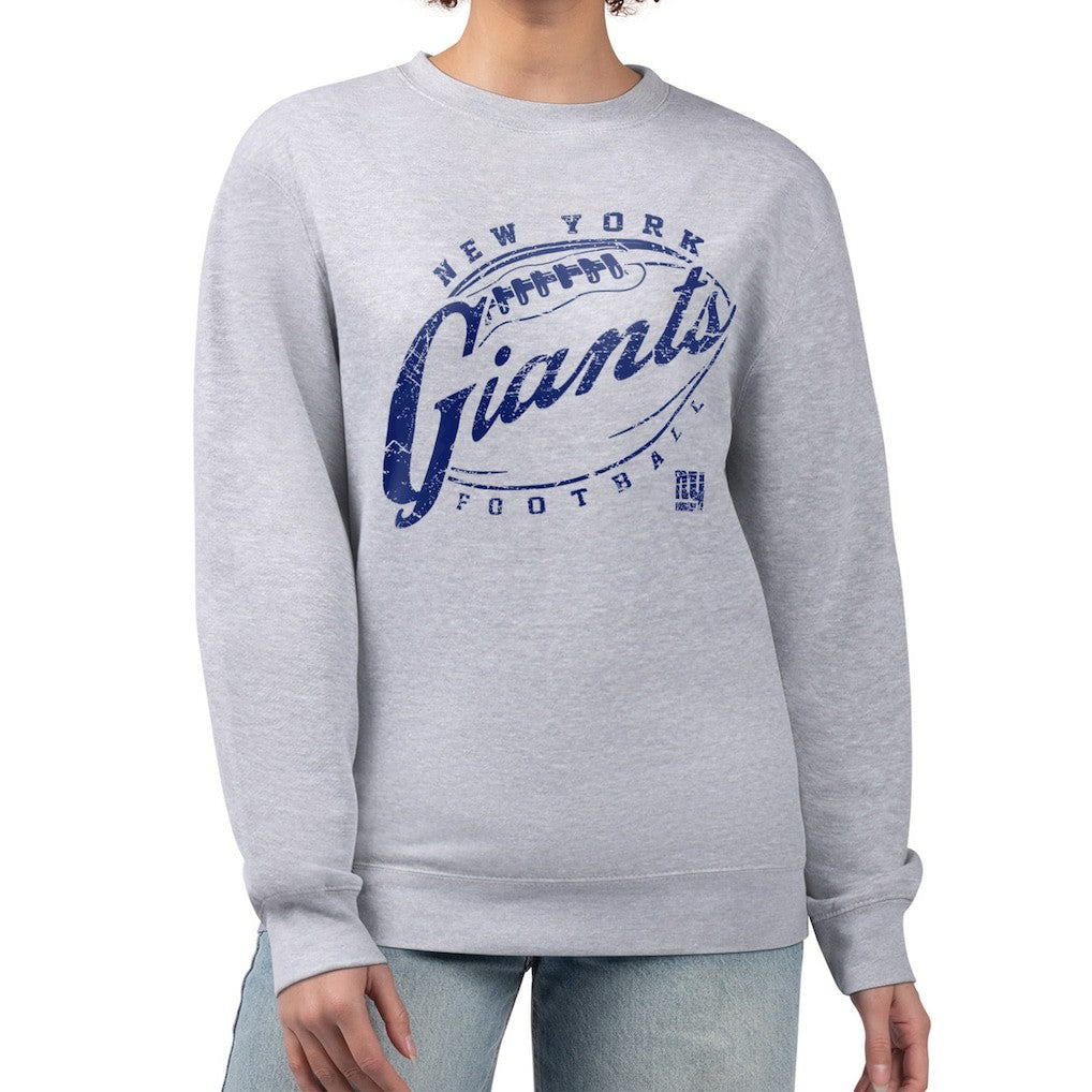 New York Giants  G-III 4Her by Carl Banks Women's Distressed Graphics Fleece Pullover Sweatshirt