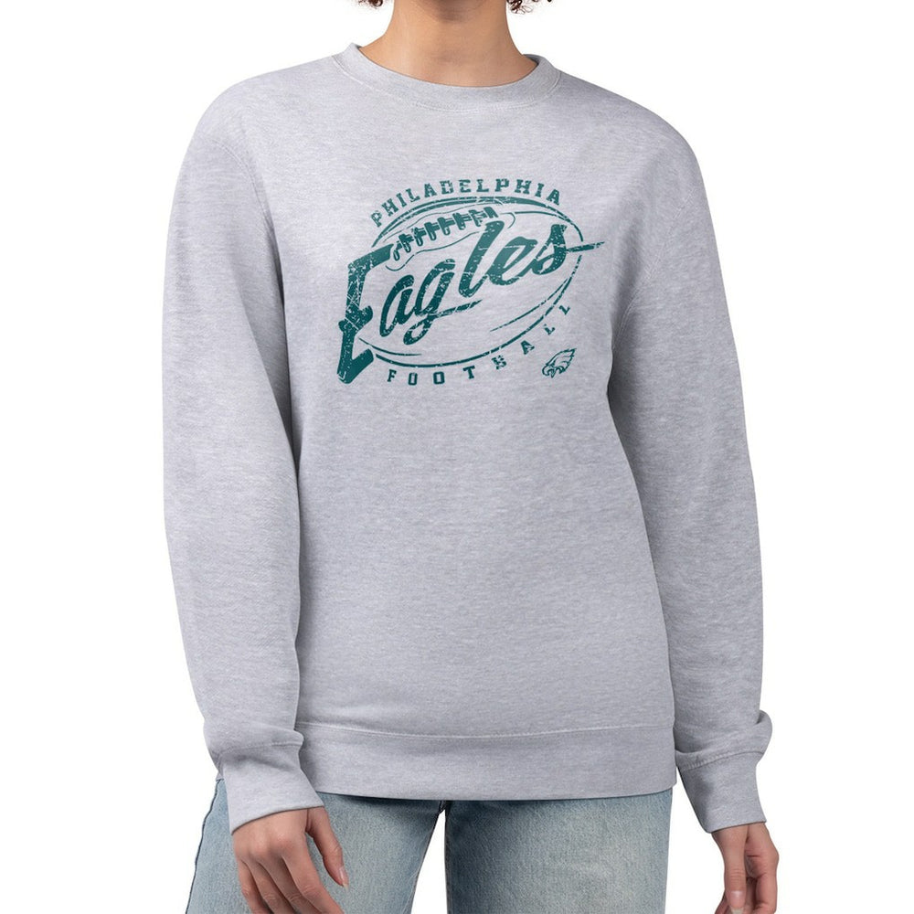 Philadelphia Eagles  G-III 4Her by Carl Banks Women's Distressed Graphics Fleece Pullover Sweatshirt