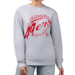 San Francisco 49ers  G-III 4Her by Carl Banks Women's Distressed Graphics Fleece Pullover Sweatshirt