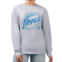 Detroit Lions  G-III 4Her by Carl Banks Women's Distressed Graphics Fleece Pullover Sweatshirt