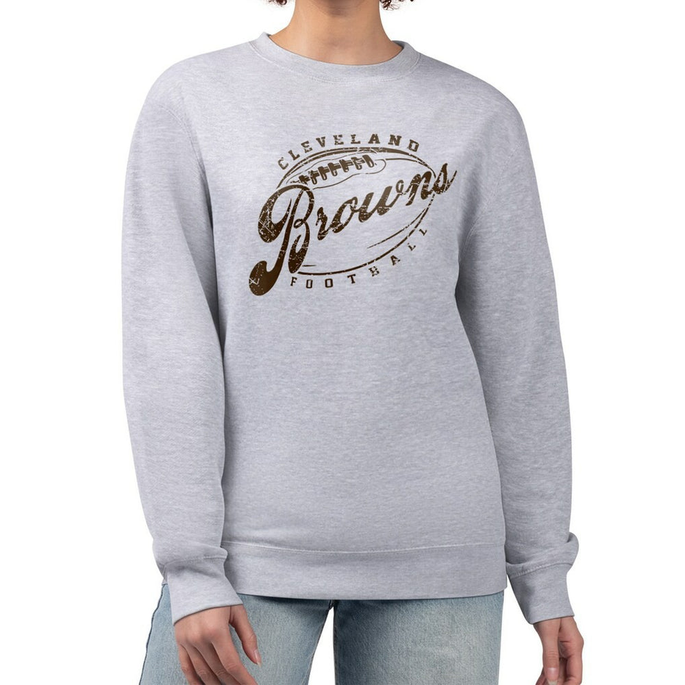 Cleveland Browns  G-III 4Her by Carl Banks Women's Distressed Graphics Fleece Pullover Sweatshirt