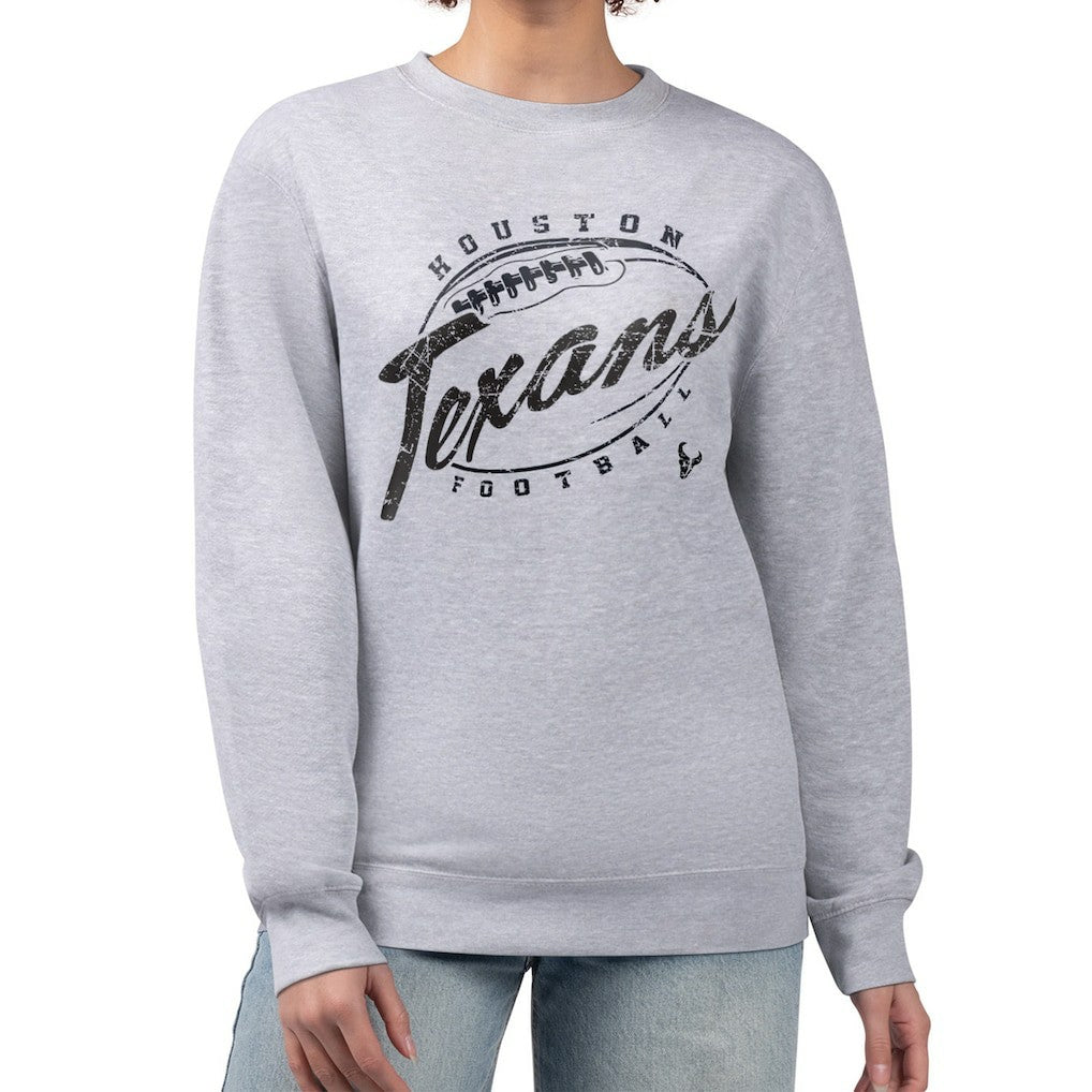 Houston Texans  G-III 4Her by Carl Banks Women's Distressed Graphics Fleece Pullover Sweatshirt
