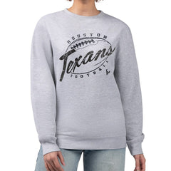 Houston Texans  G-III 4Her by Carl Banks Women's Distressed Graphics Fleece Pullover Sweatshirt