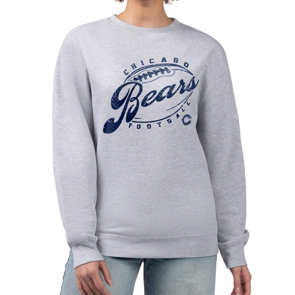 Chicago Bears  G-III 4Her by Carl Banks Women's Distressed Graphics Fleece Pullover Sweatshirt