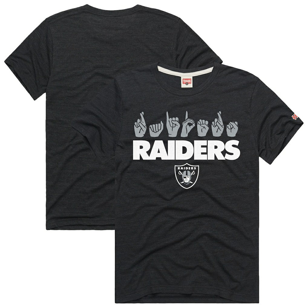 Las Vegas Raiders  Homage Unisex NFL ASL Collection by Love Sign Tri-Blend T-Shirt