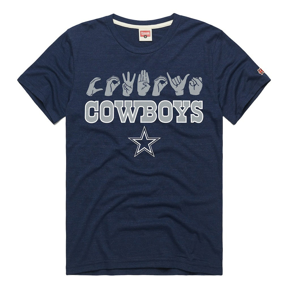 Dallas Cowboys  Homage Unisex NFL ASL Collection by Love Sign Tri-Blend T-Shirt