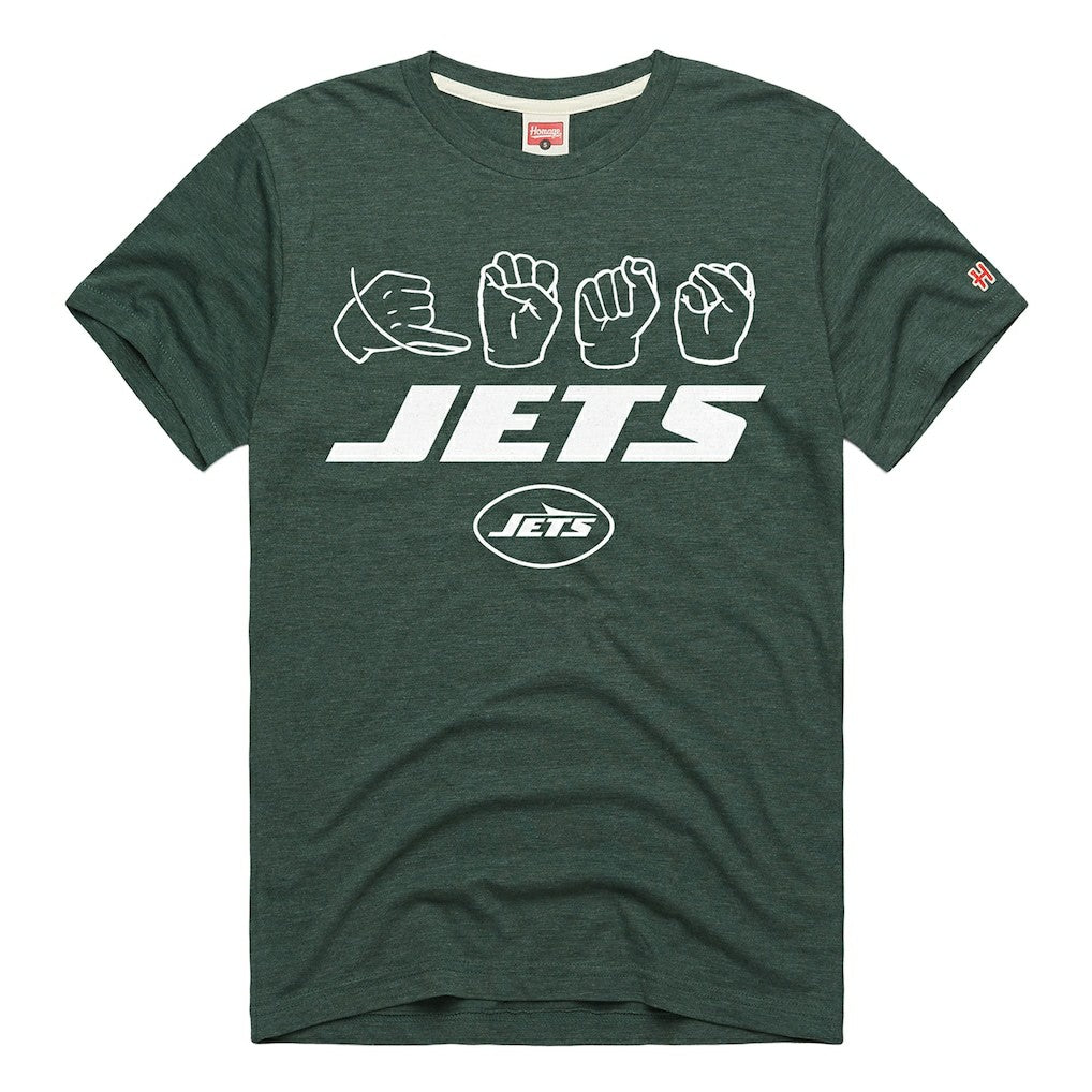 New York Jets  Homage Unisex NFL ASL Collection by Love Sign Tri-Blend T-Shirt