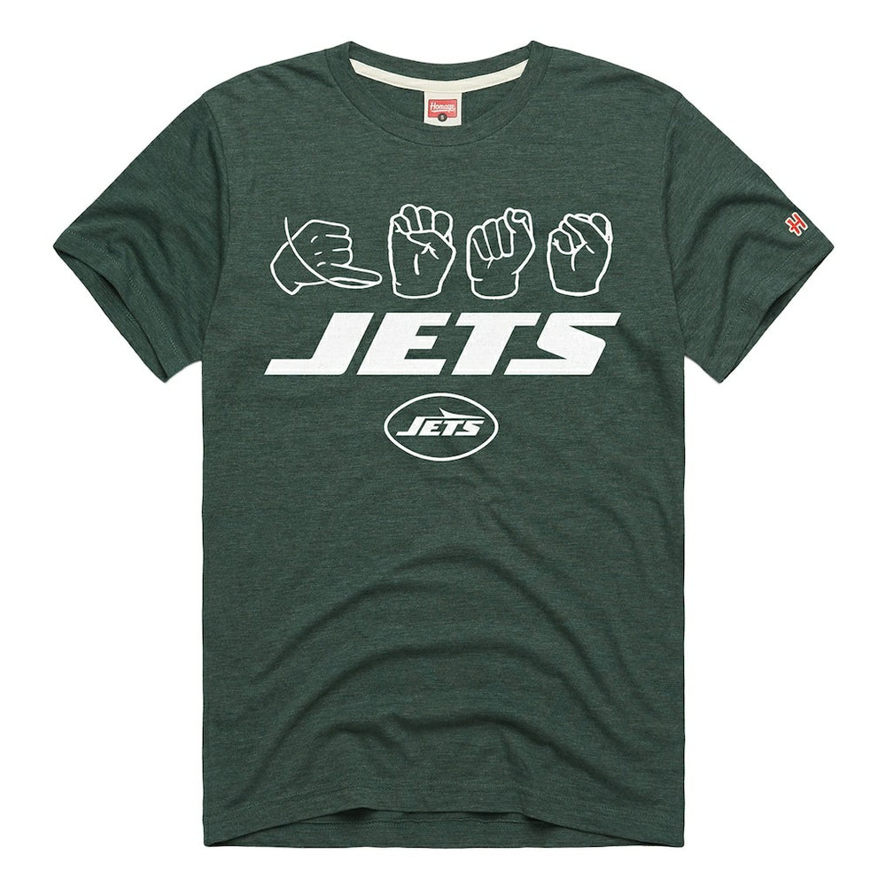 New York Jets  Homage Unisex NFL ASL Collection by Love Sign Tri-Blend T-Shirt