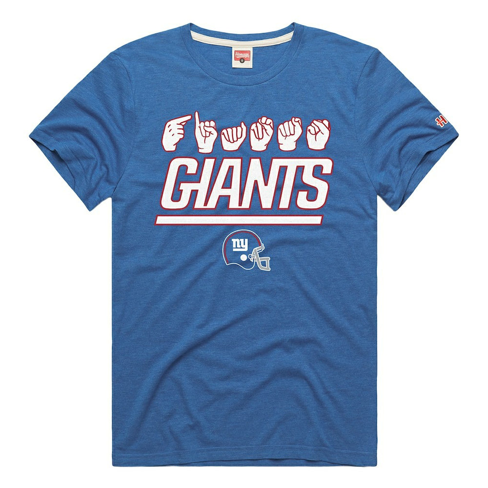 New York Giants  Homage Unisex NFL ASL Collection by Love Sign Tri-Blend T-Shirt