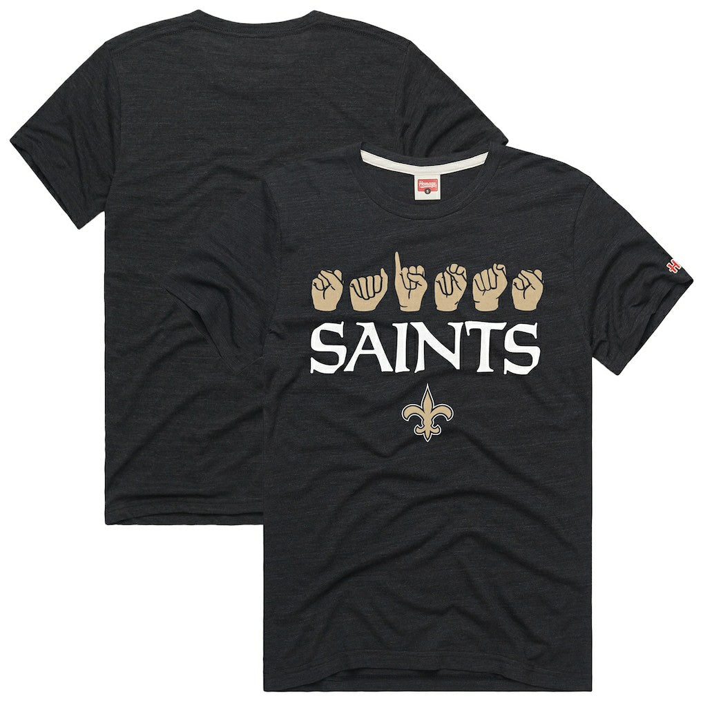 New Orleans Saints  Homage Unisex NFL ASL Collection by Love Sign Tri-Blend T-Shirt