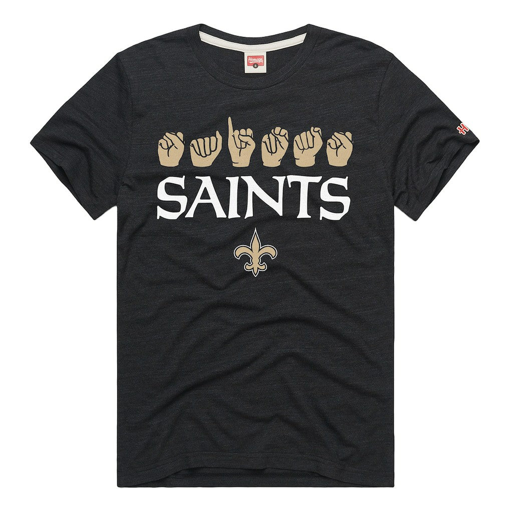 New Orleans Saints  Homage Unisex NFL ASL Collection by Love Sign Tri-Blend T-Shirt