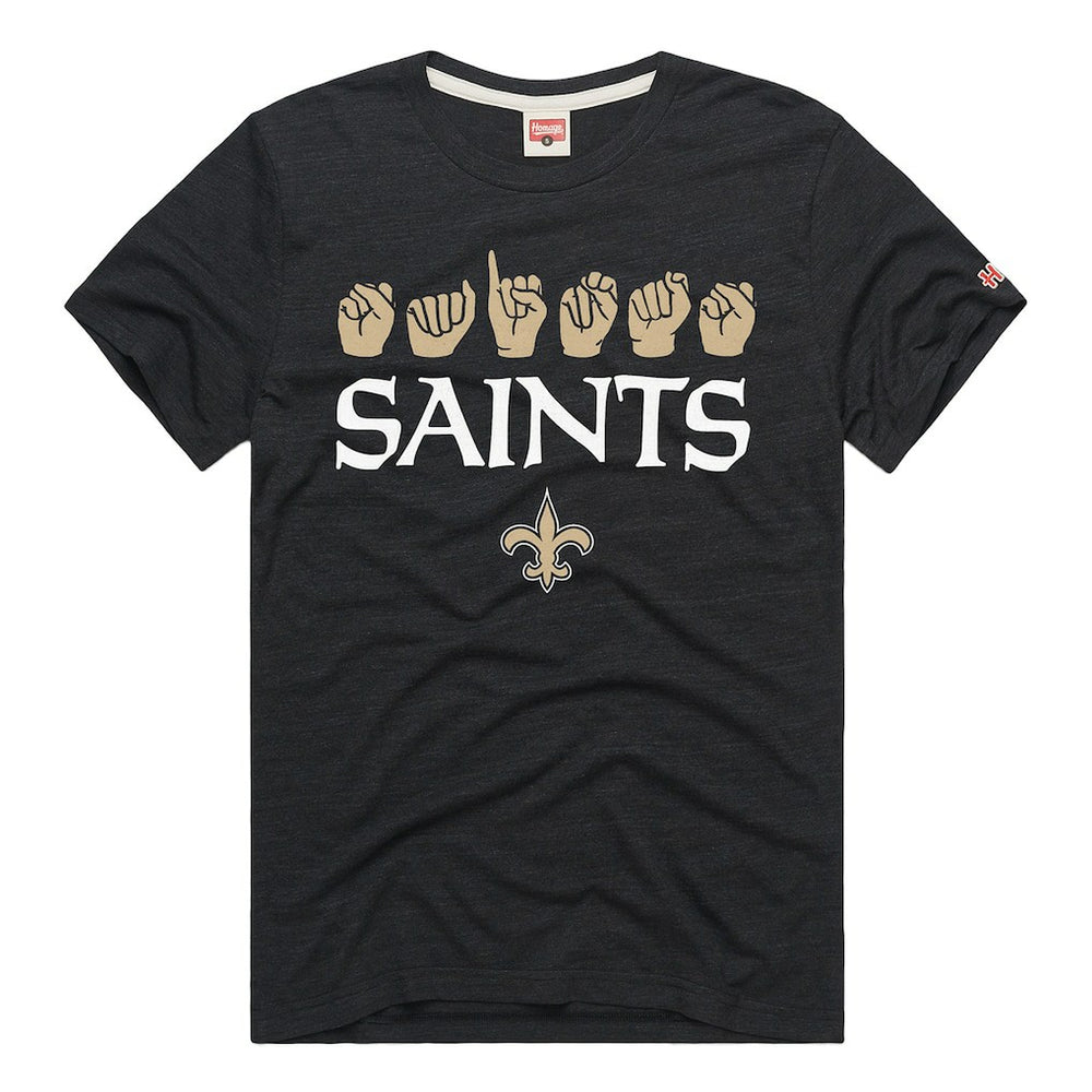 New Orleans Saints  Homage Unisex NFL ASL Collection by Love Sign Tri-Blend T-Shirt