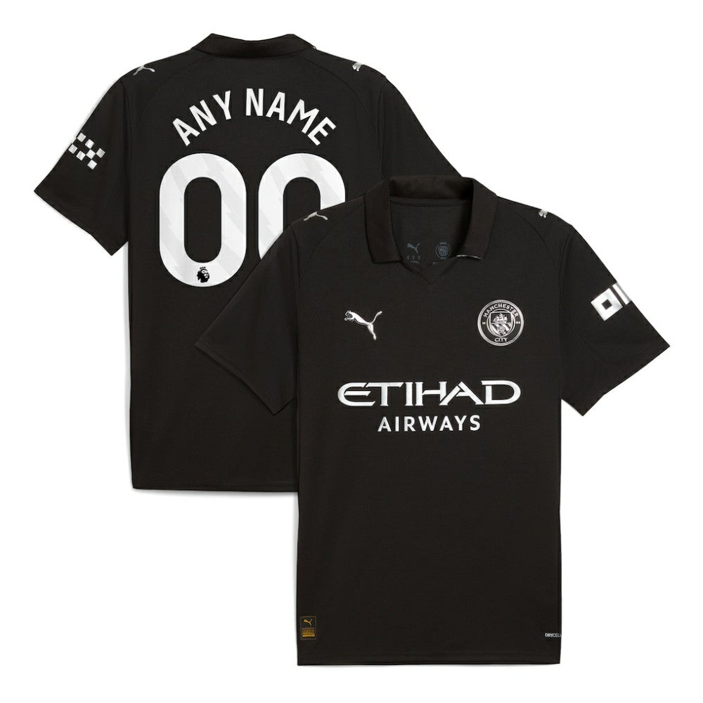 Manchester City 2025/26 Away Replica Custom Jersey Black - Puma