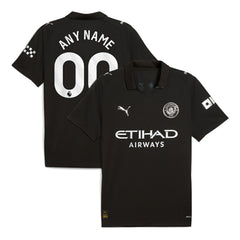 Manchester City 2025/26 Away Replica Custom Jersey Black - Puma