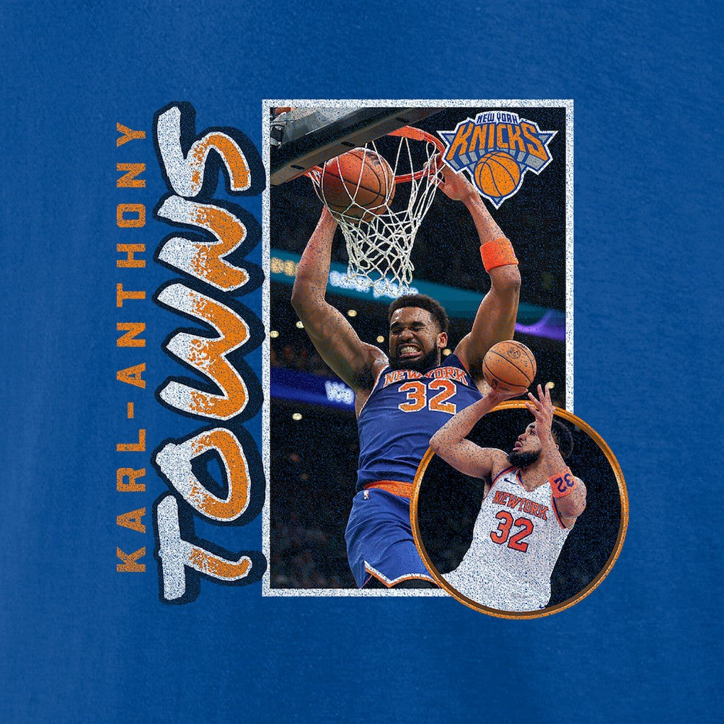 Karl-Anthony Towns New York Knicks '90s Player Graphic T-Shirt Online