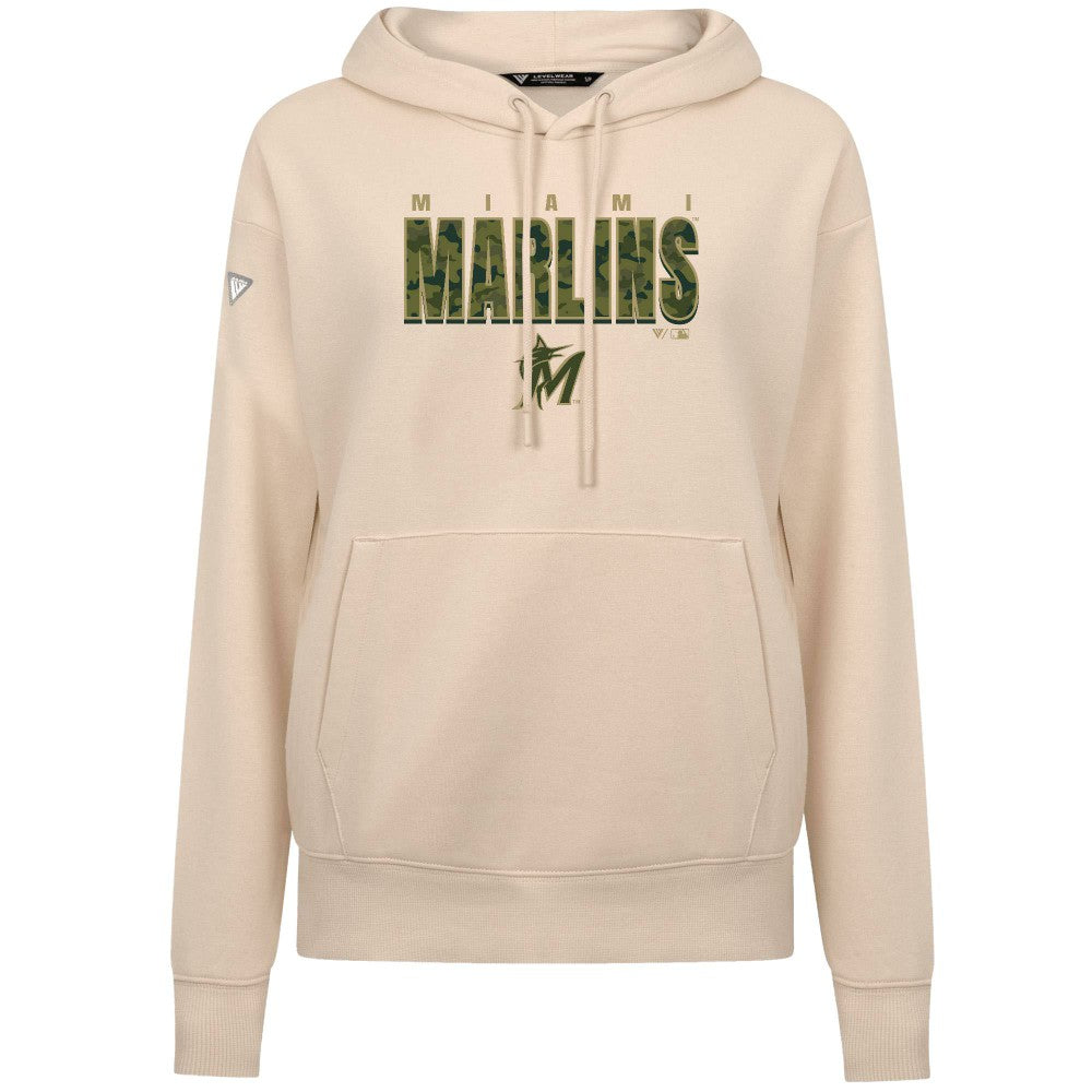 Miami Marlins Levelwear Women's Adorn Protect W Pullover Hoodie | MLB Outlet