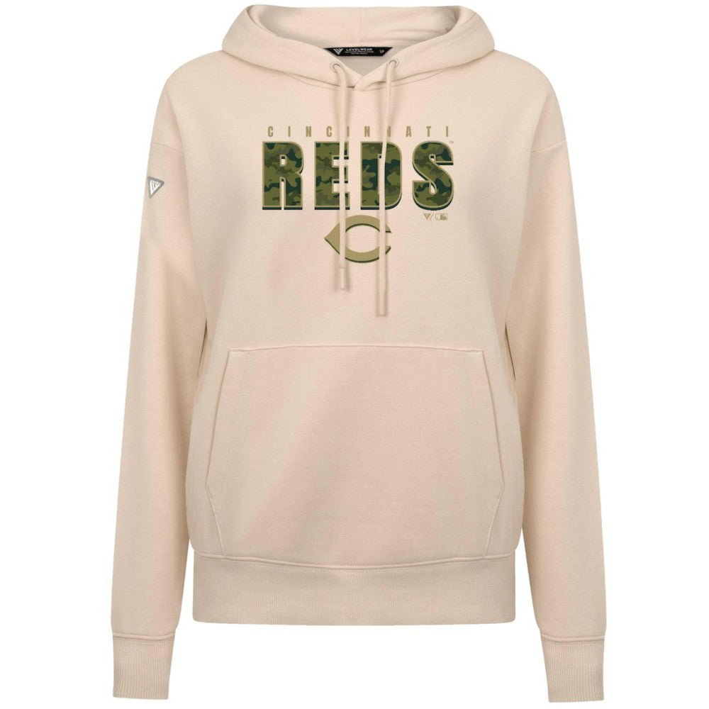 Cincinnati Reds Levelwear Women's Adorn Protect W Pullover Hoodie | MLB New