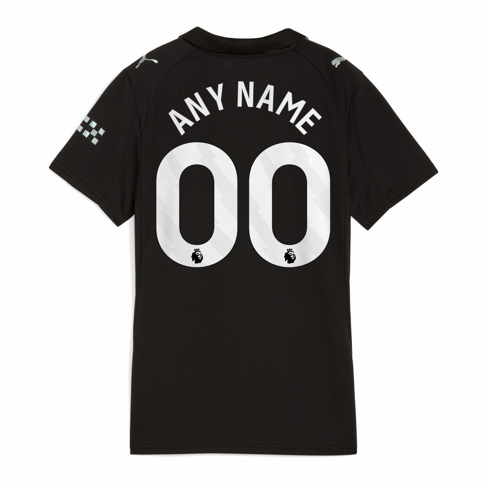 Manchester City Women's 2025/26 Away Replica Custom Jersey Black - Puma