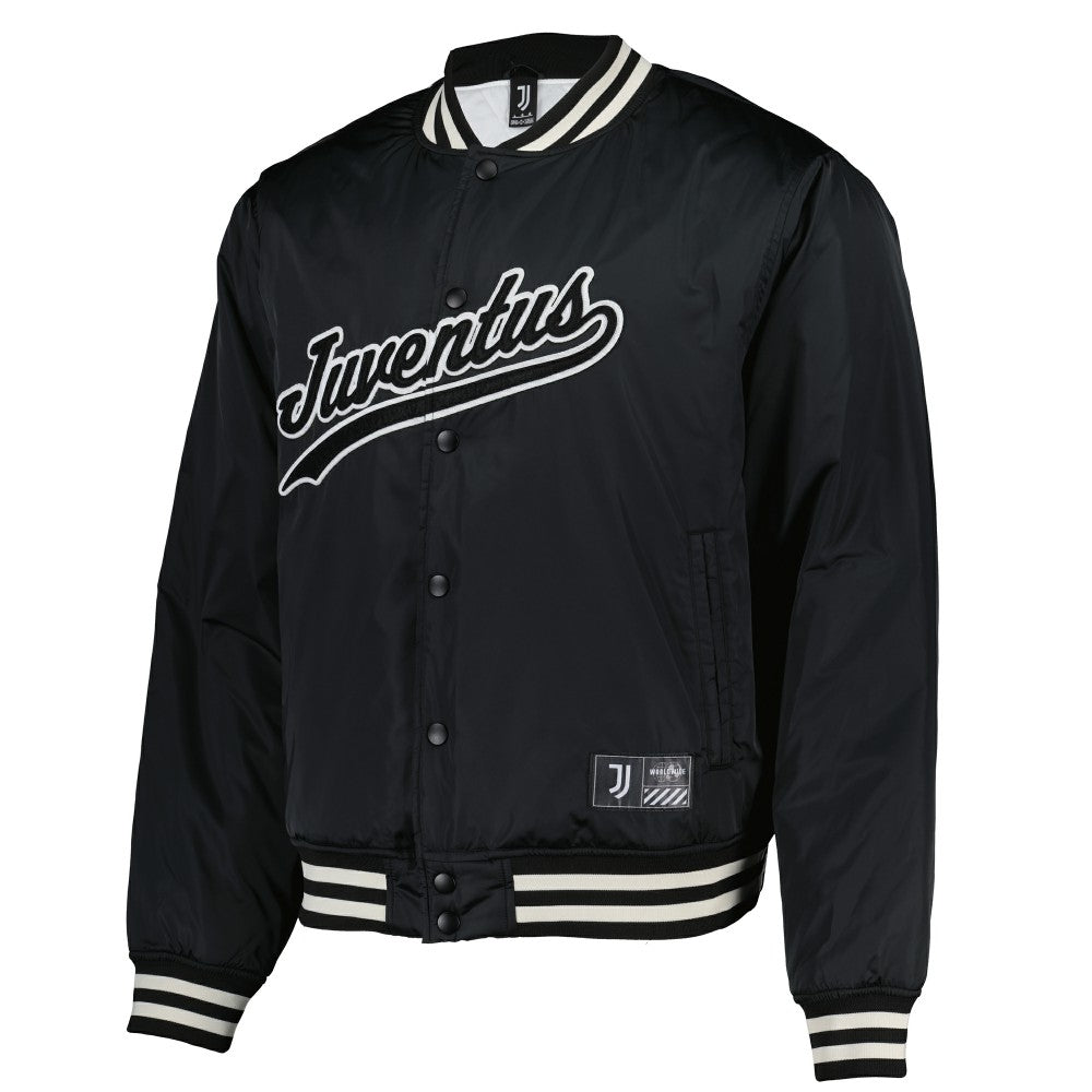 Juventus Collegiate Sateen Full-Snap Jacket Black - Fanatics