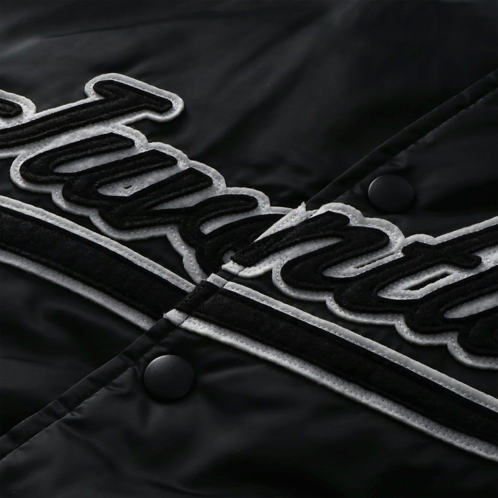 Juventus Collegiate Sateen Full-Snap Jacket Black - Fanatics