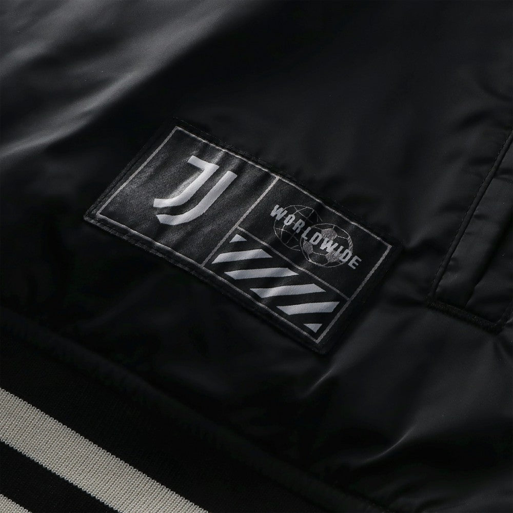 Juventus Collegiate Sateen Full-Snap Jacket Black - Fanatics