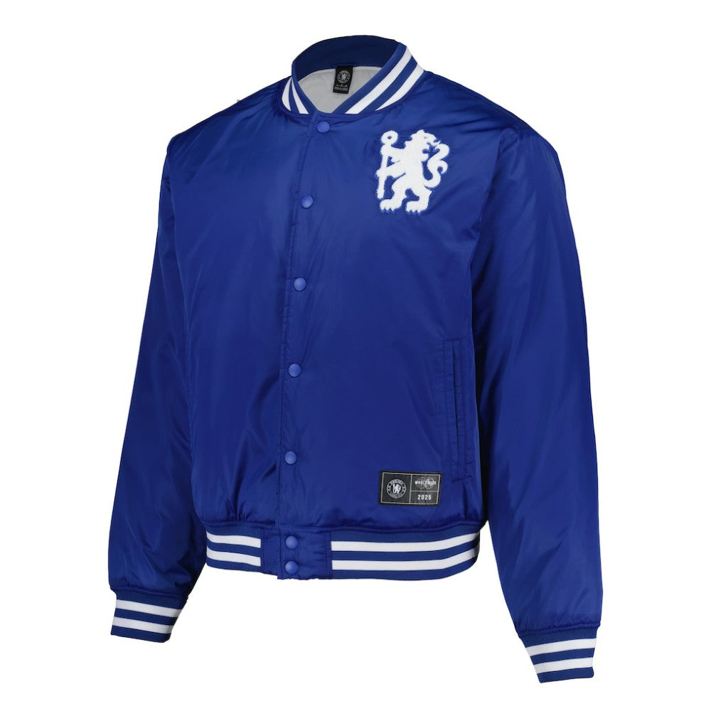 Chelsea Collegiate Sateen Full-Snap Jacket Royal - Fanatics