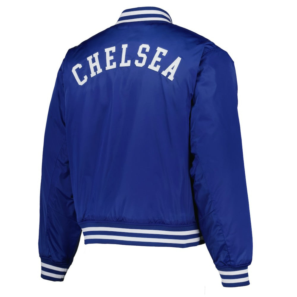 Chelsea Collegiate Sateen Full-Snap Jacket Royal - Fanatics