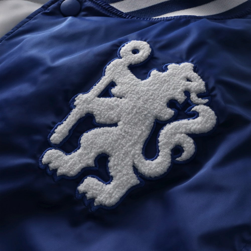 Chelsea Collegiate Sateen Full-Snap Jacket Royal - Fanatics