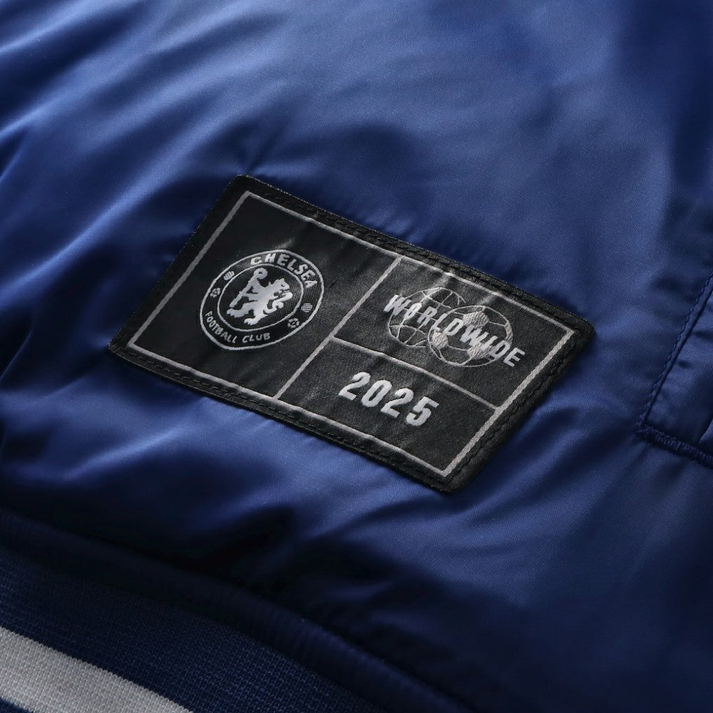 Chelsea Collegiate Sateen Full-Snap Jacket Royal - Fanatics