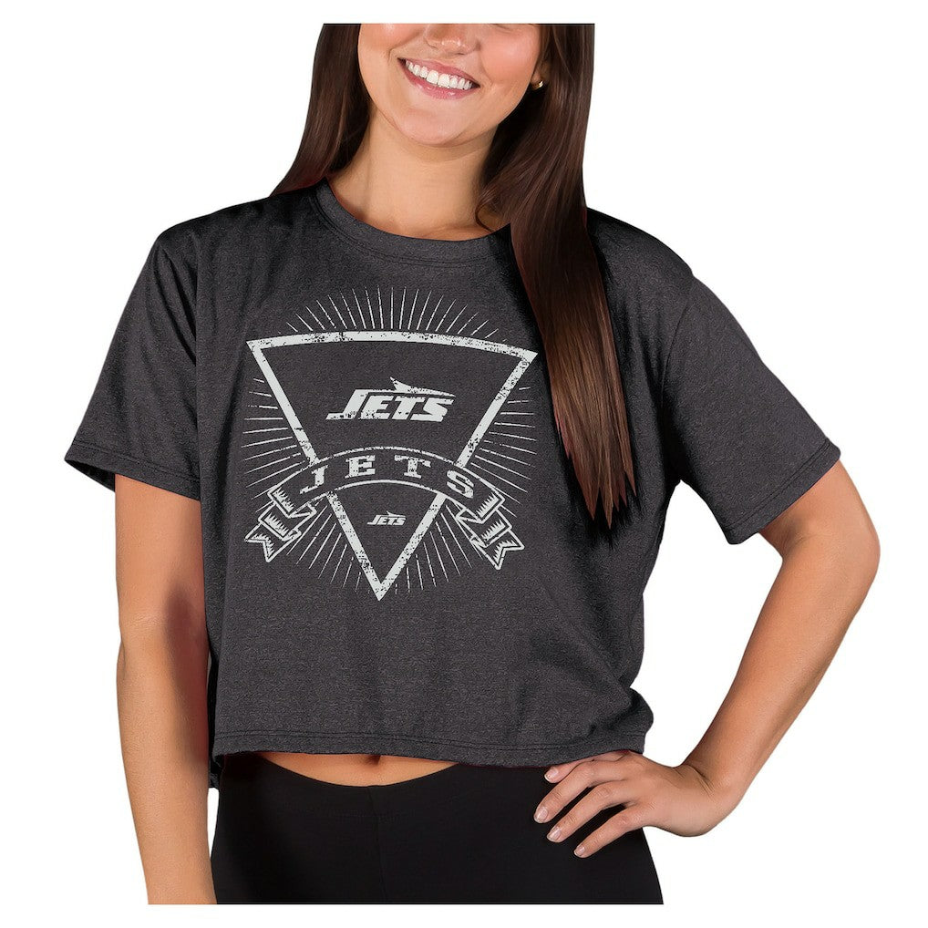 New York Jets  Concepts Sport Women's Quest Knit Crop Top