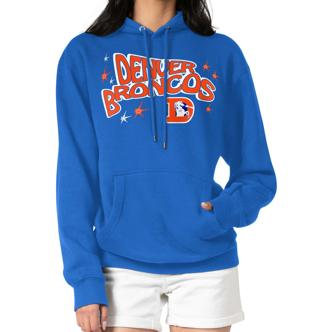 Denver Broncos  Starter Women's Fireworks Fleece Pullover Hoodie