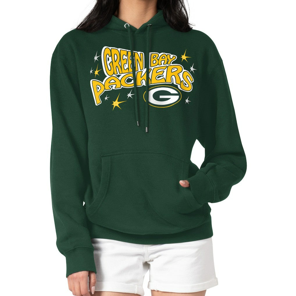 Green Bay Packers  Starter Women's Fireworks Fleece Pullover Hoodie