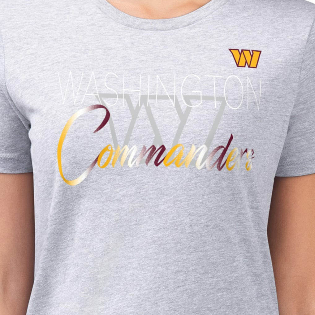 Washington Commanders  G-III 4Her by Carl Banks Women's Super-Slim Fit Lightweight Shadow Logo T-Shirt
