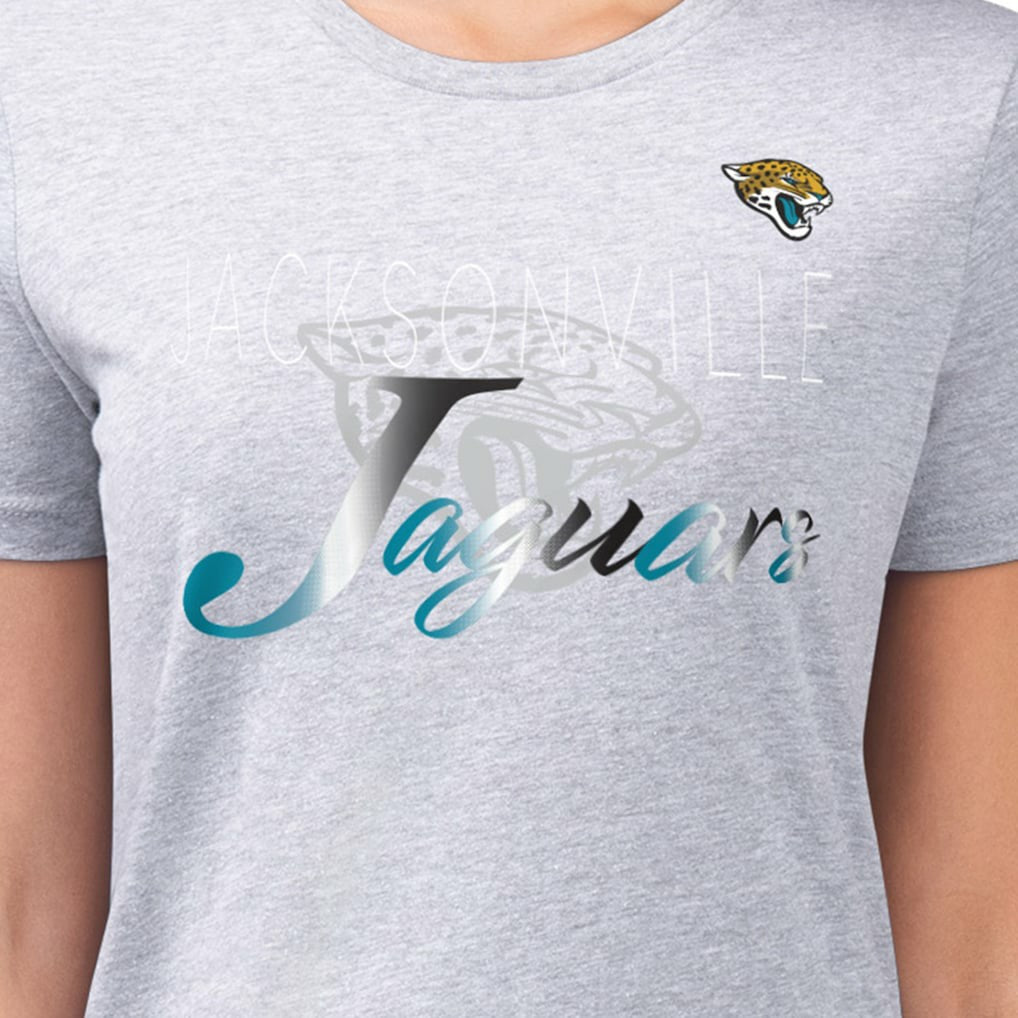 Jacksonville Jaguars  G-III 4Her by Carl Banks Women's Super-Slim Fit Lightweight Shadow Logo T-Shirt