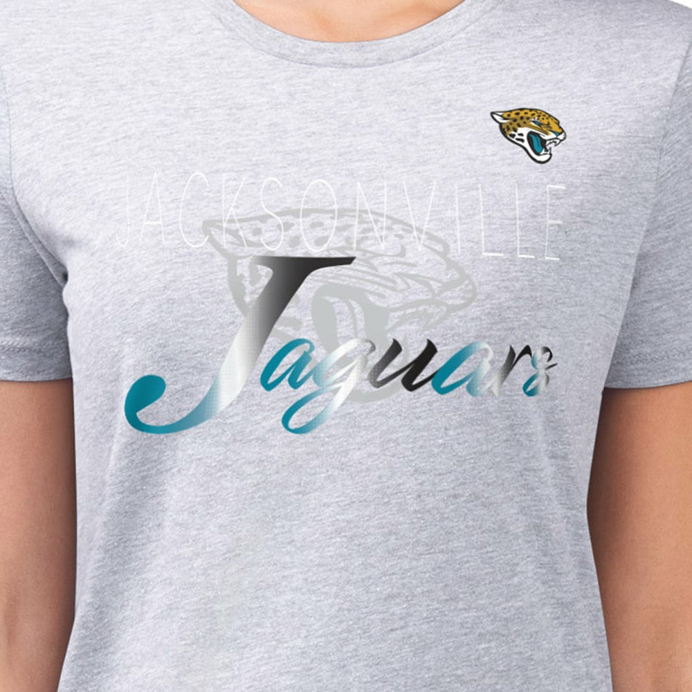 Jacksonville Jaguars  G-III 4Her by Carl Banks Women's Super-Slim Fit Lightweight Shadow Logo T-Shirt