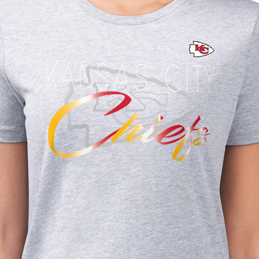 Kansas City Chiefs  G-III 4Her by Carl Banks Women's Super-Slim Fit Lightweight Shadow Logo T-Shirt