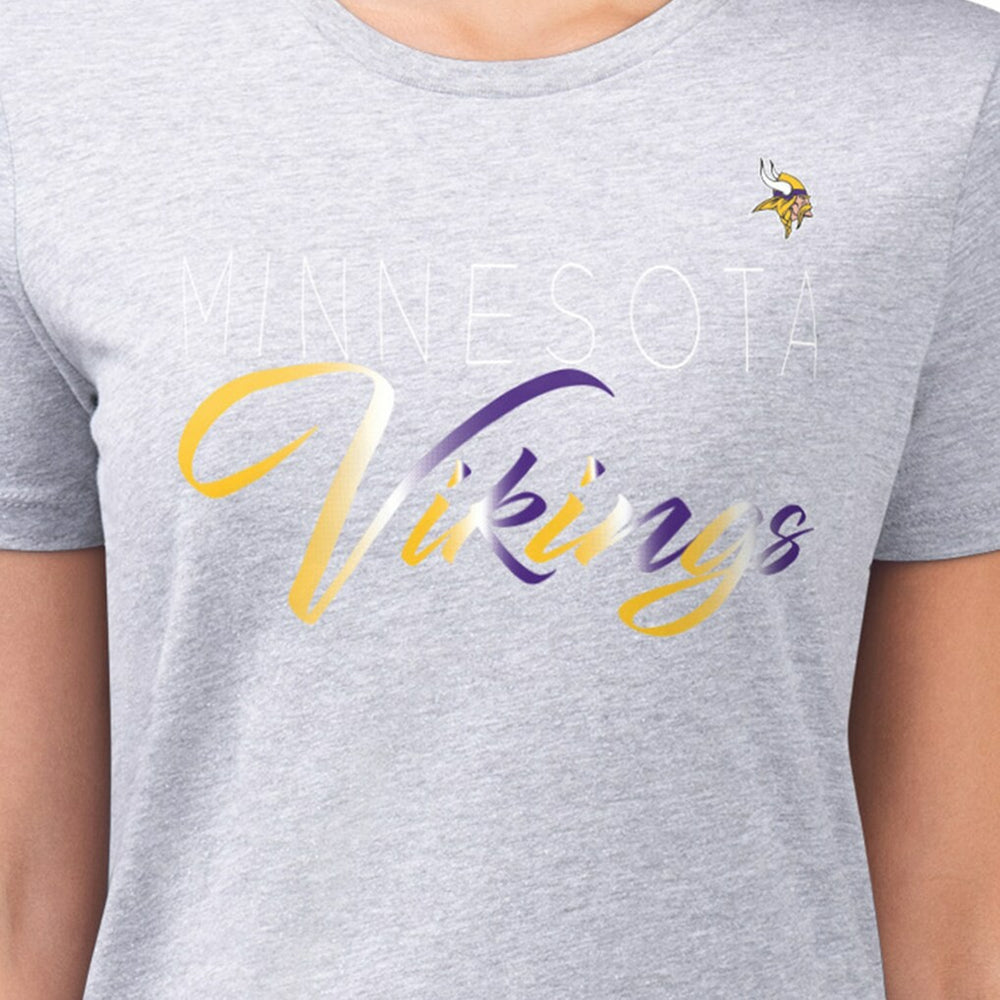 Minnesota Vikings  G-III 4Her by Carl Banks Women's Super-Slim Fit Lightweight Shadow Logo T-Shirt