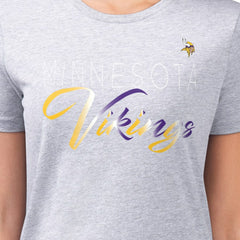 Minnesota Vikings  G-III 4Her by Carl Banks Women's Super-Slim Fit Lightweight Shadow Logo T-Shirt