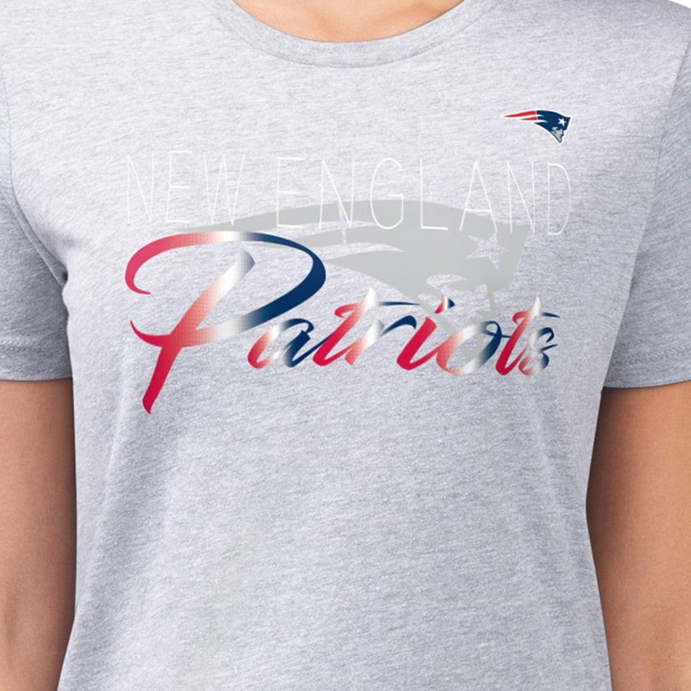 New England Patriots  G-III 4Her by Carl Banks Women's Super-Slim Fit Lightweight Shadow Logo T-Shirt
